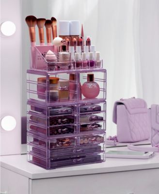 Makeup and Jewelry Display Storage Case Set, 4 Pieces
