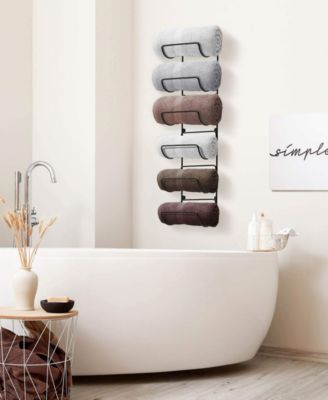 6-Level Bathroom Towel Rack Holder and Organizer
