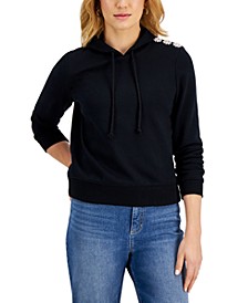 Button Trim Hoodie, Created for Macy's