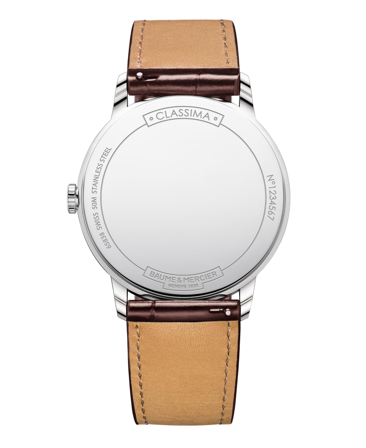 Shop Baume & Mercier Men's Swiss Classima Red-brown Leather Strap Watch 42mm In No Color