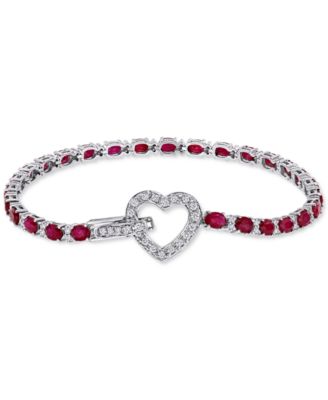 heart ruby bracelet