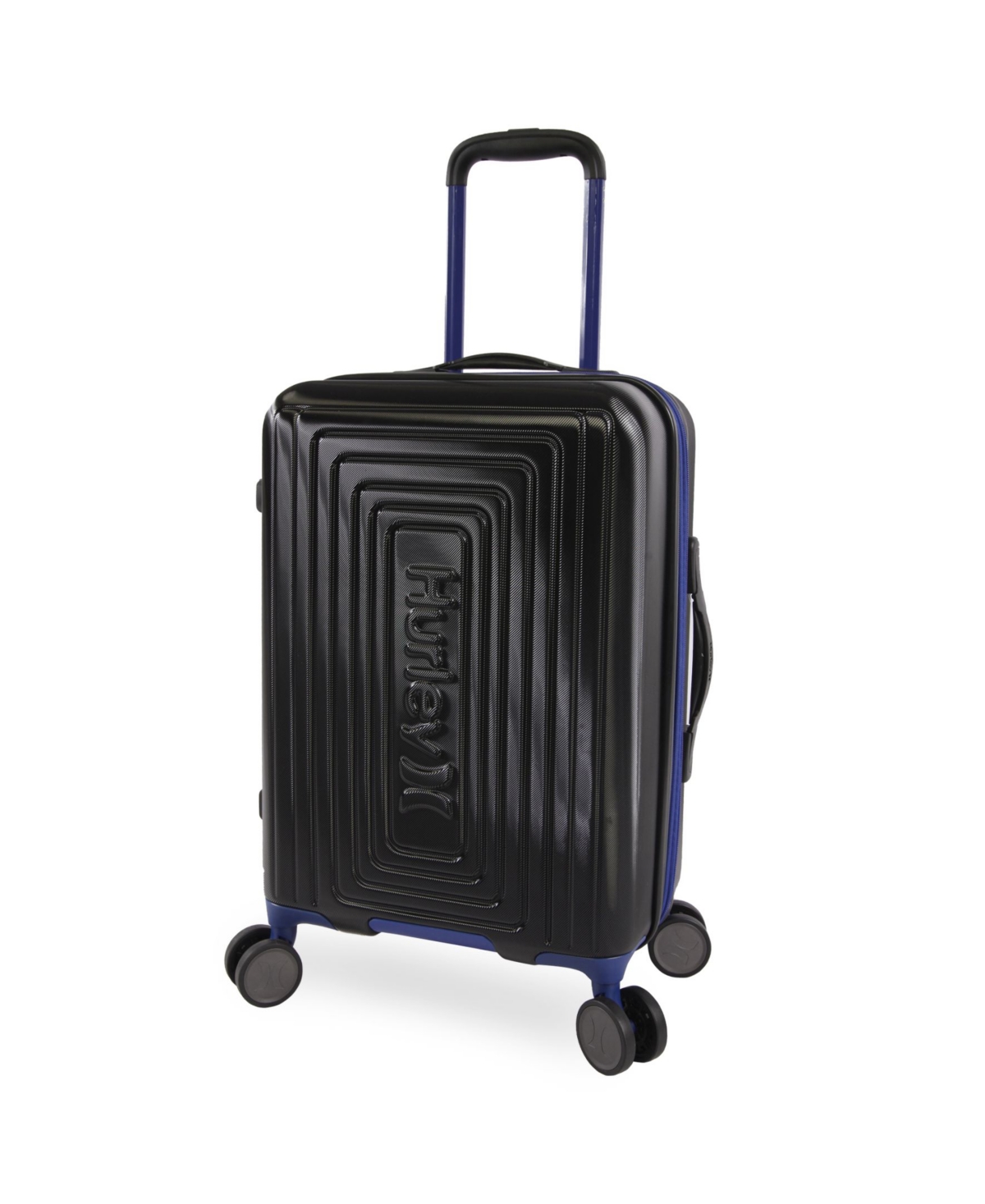 Shop Hurley Suki 21" Hardside Spinner Suitcase In Black,blue