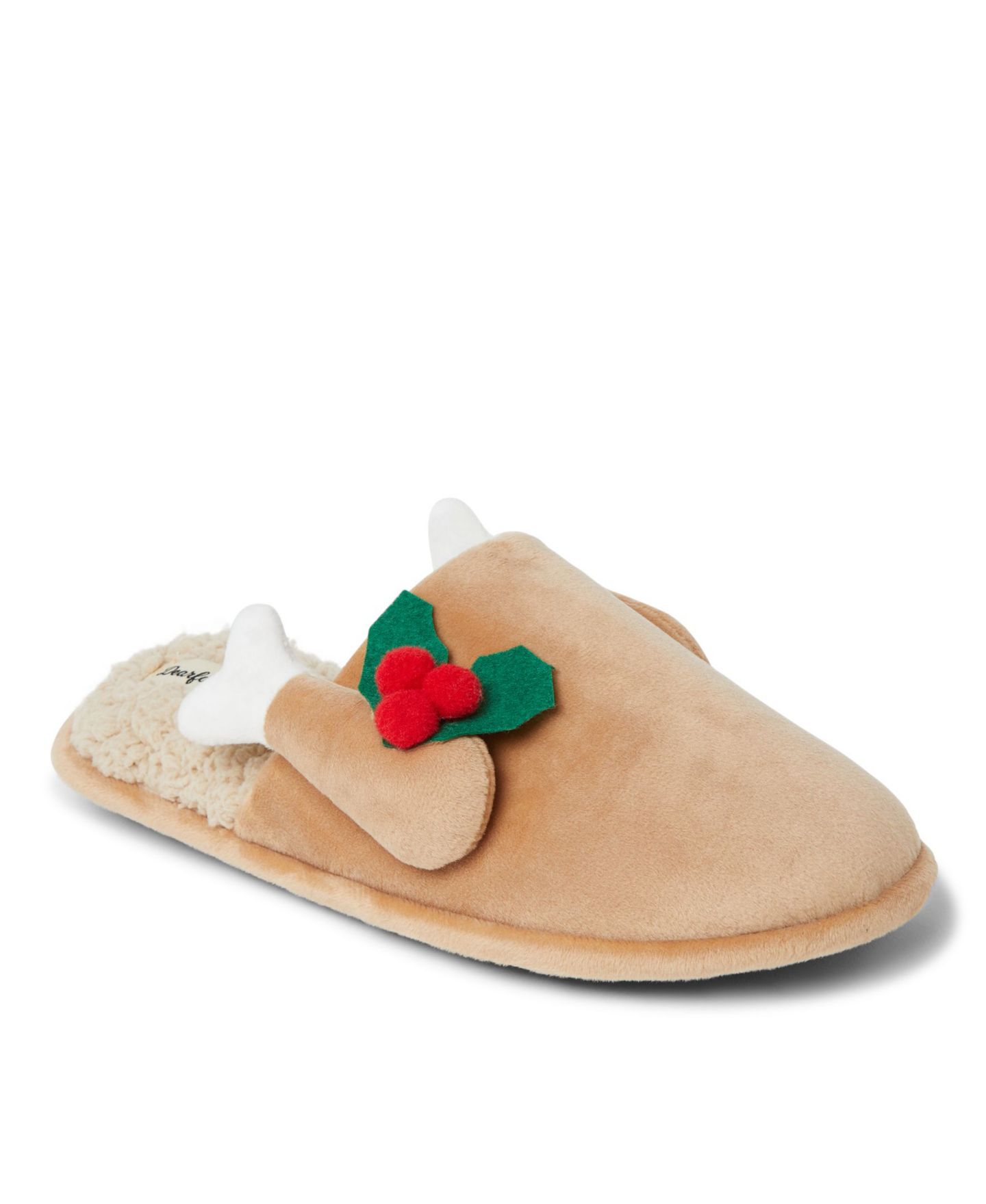 Мужские тапочки Dearfoams Carson Holiday Thanksgiving Turkey Scuff Slipper, цвет: Виски — фото 1