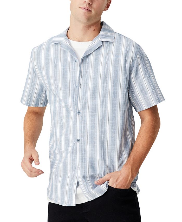 COTTON ON Men's Textured Short Sleeve Shirt - Macy's