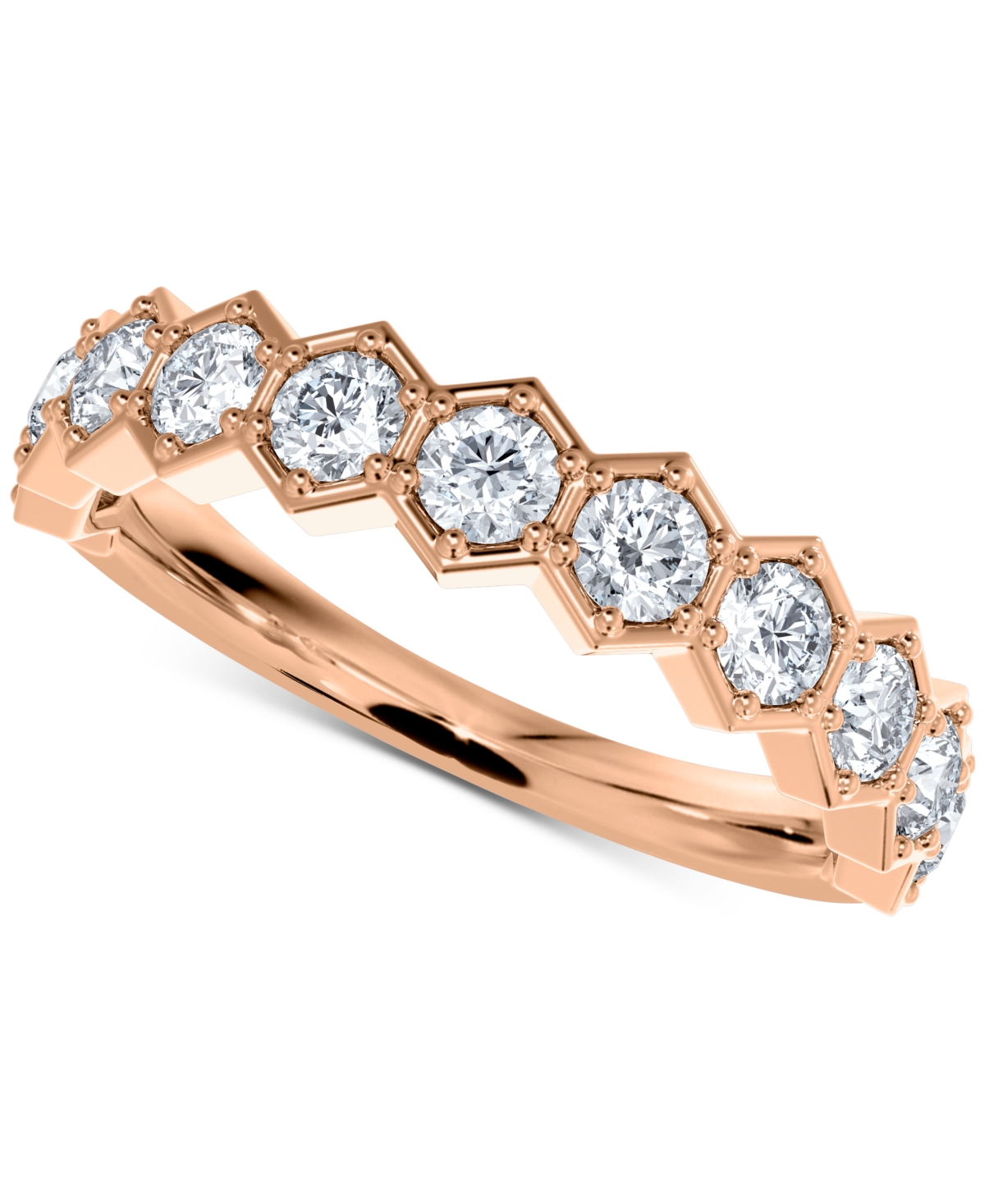 De Beers Forevermark Portfolio By  Diamond Honeycomb Band (3/4 Ct. T.w.) In 14k White, Yellow Or Rose In Rose Gold