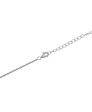 Giani Bernini - Cubic Zirconia Love Heart Pendant Necklace in Sterling Silver, 16" + 2" extender