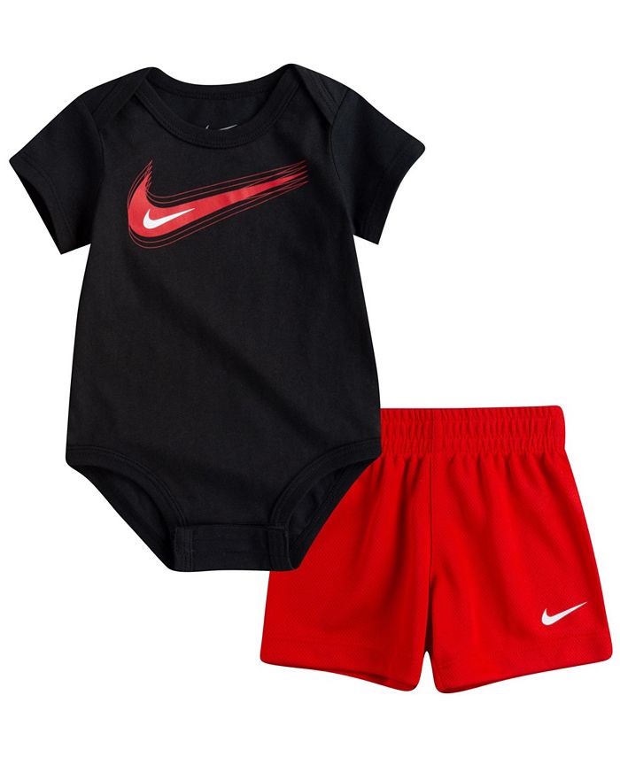 Nike Baby Boys Swoosh Bodysuit Short, 2 Piece Set Macy's