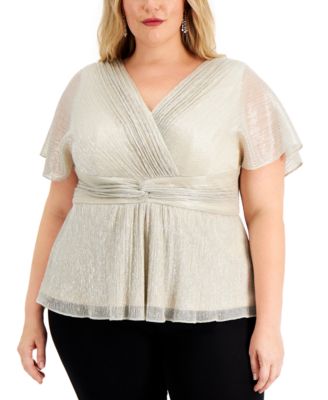 shimmer plus size tops