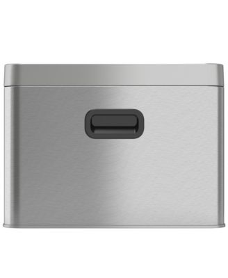 20 Liter / 5.3 Gallon Dual Compartment Stainless Steel Open Top Kitchen Trash Can & Recycle Bin Combo