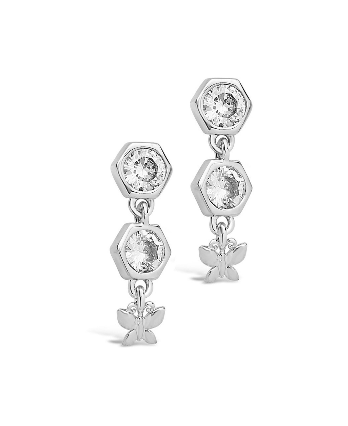 Sterling Forever Women's Set of 2 14K Goldplated & Cubic Zirconia Earrings Set