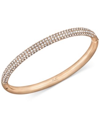 Swarovski Rose Gold-Tone Crystal Bangle Bracelet - Macy's