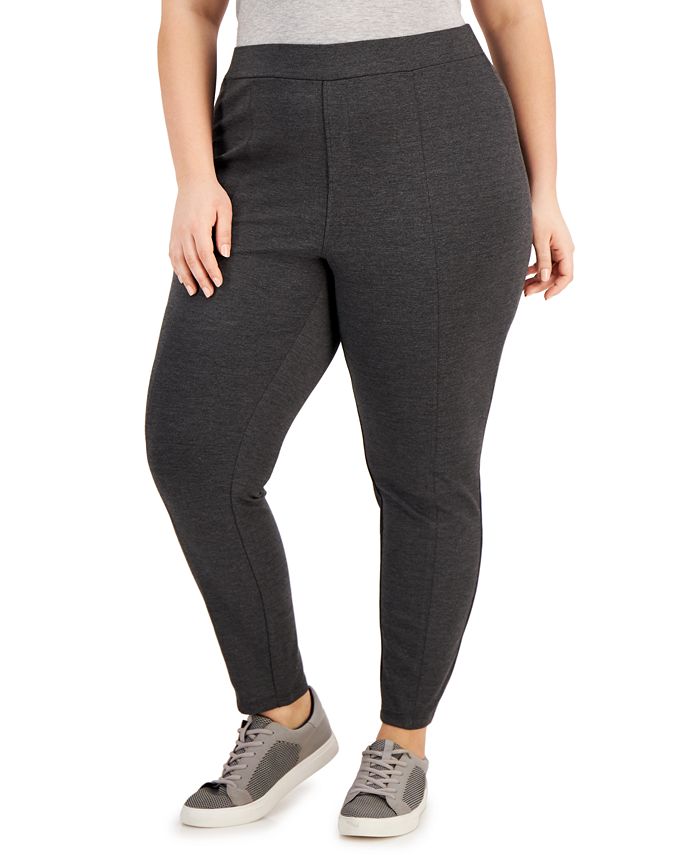 Style & Co Plus Size Mid-Rise Ponte-Knit Leggings, Created for Macy's ...