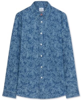 PAUL SMITH - Men's Regular-Fit Mushroom-Print Shirt