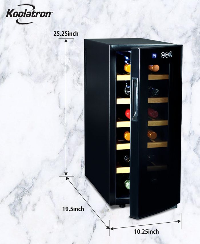 Koolatron Urban Series Deluxe 12 Bottle Wine Cooler with Beech Wood