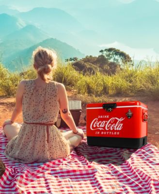 Koolatron Coca-Cola Ice Chest Beverage Cooler with Bottle Opener, 54 Quart