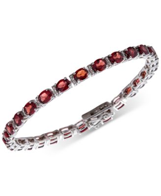 Macy's - Amethyst Oval Tennis Bracelet (9-1/2 ct. t.w.) in Sterling Silver (Also in Blue Topaz, Rhodolite Garnet, & Multi-Gemstone)