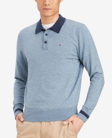 Men's Boone Long-Sleeve Polo Shirt 