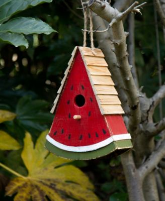 Distressed Watermelon Birdhouse, 11"
