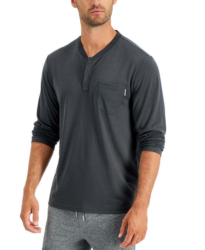 Alfani Men's QuarterZip Henley Shirt, Created for Macy's Macy's