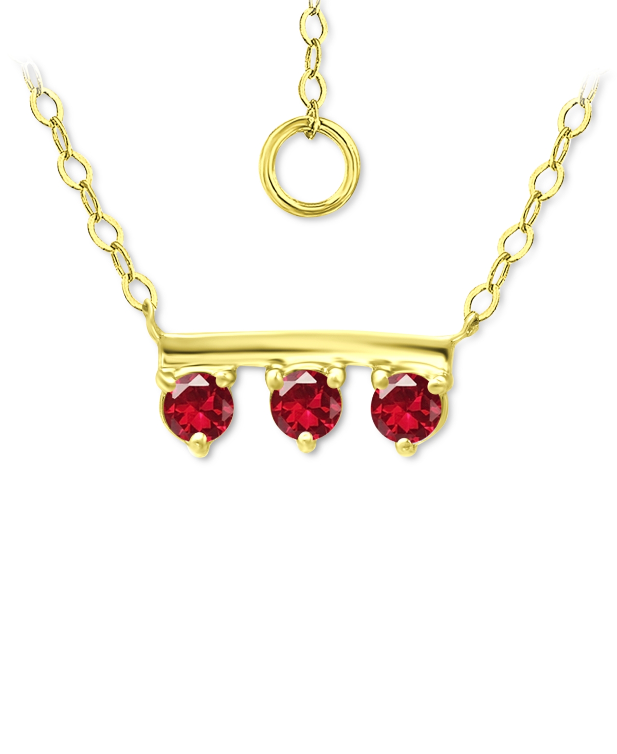 Giani Bernini Lab-Grown Imitation Blue Sapphire Trio Pendant Necklace, 16