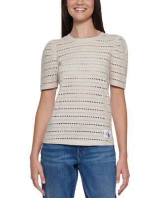 calvin klein eyelet top