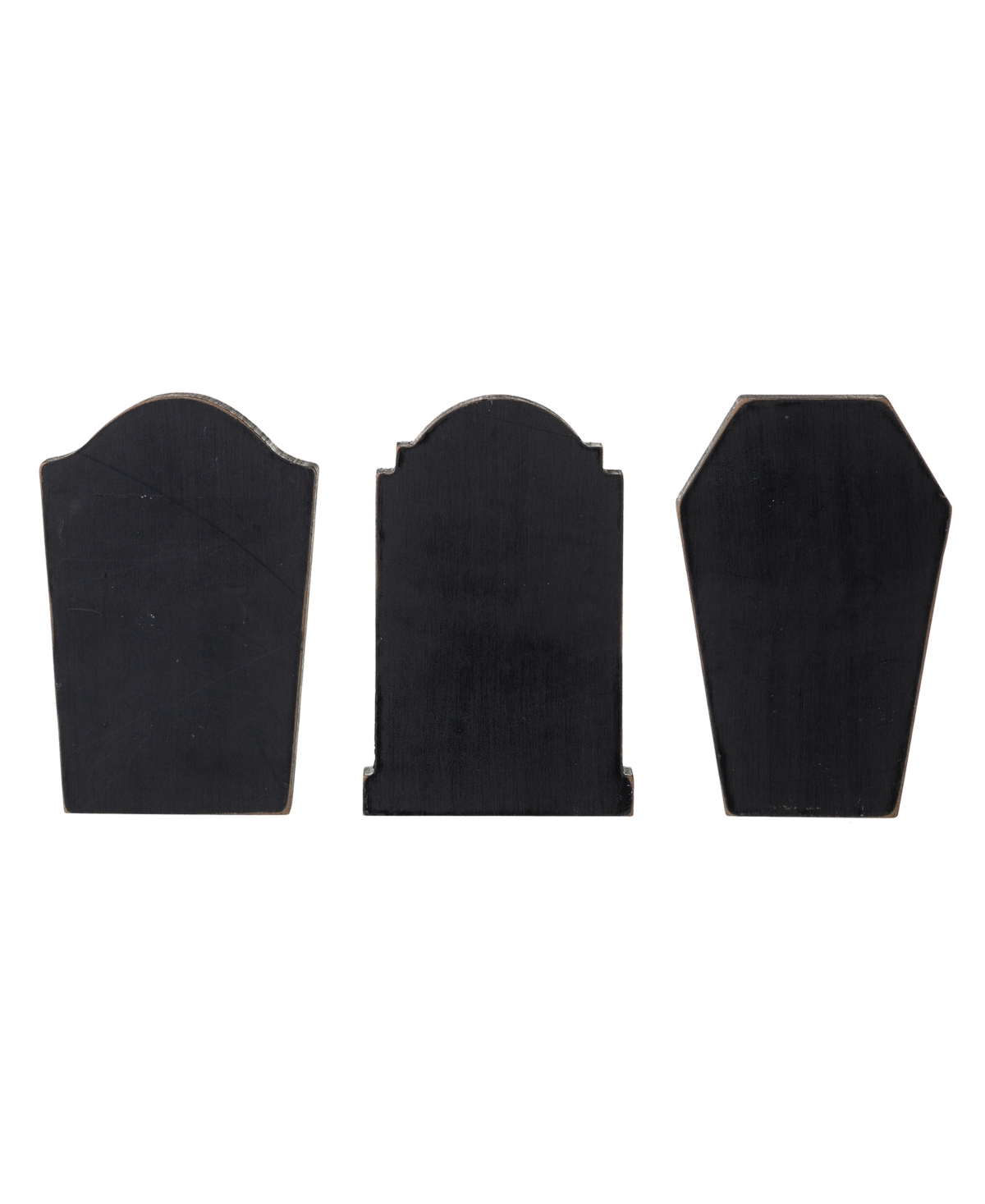 Glitzhome H Halloween Wooden Tombstone Table Sign, Set of 3
