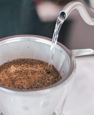 Amsterdam Pour Over Coffee Maker with Double Layer Permanent Stainless Steel Coffee Filter, 28.7 fl oz Capacity