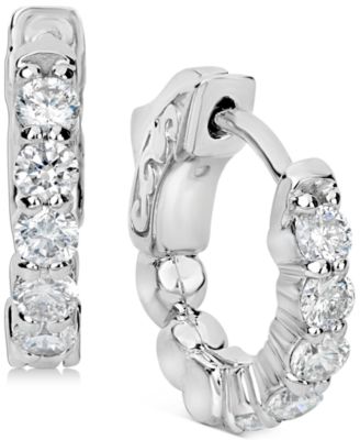 Macy's - Diamond Huggie Hoop Earrings (1 ct. t.w.)