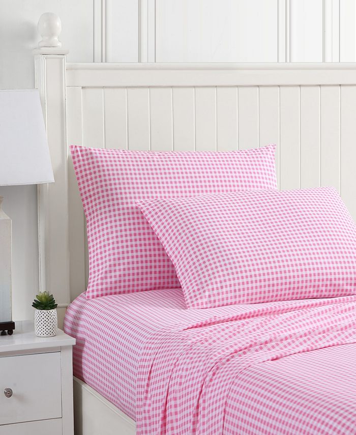 Poppy & Fritz Gingham Plaid Cotton Percale Sheet Set, Full & Reviews