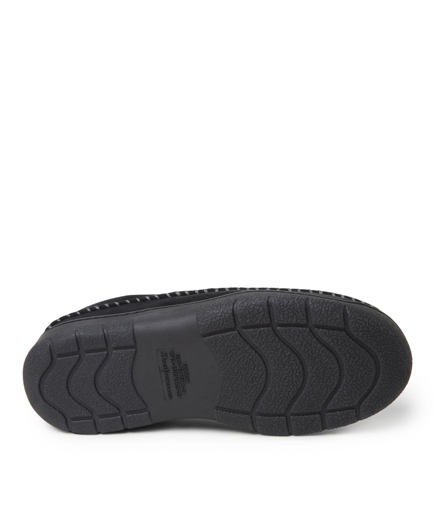 Мужские тапочки Dearfoams Thompson Moccasin Toe Clog House Shoe Slipper, цвет: Чёрный — фото 3