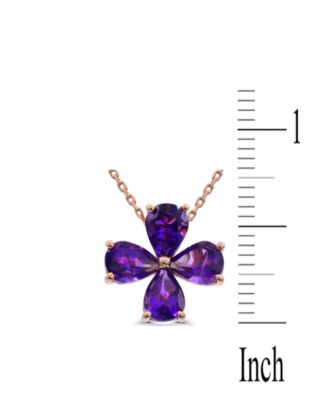 Коллекция ювелирных украшений Amethyst Flower из стерлингового серебра с покрытием из розового золота 14 карат