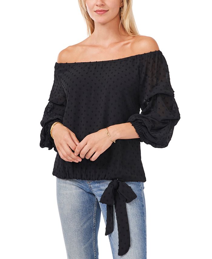 Vince Camuto Clip-Dot Off-The-Shoulder Top - Macy's