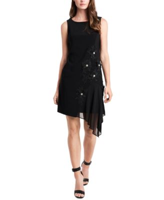 macy's black sheath dress