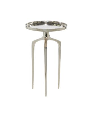 Contemporary Round Raised Edge Accent Table