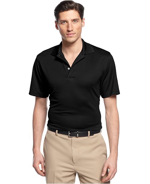 PGA TOUR Men's Big and Tall Airflux Solid Golf Polo Shirt & Reviews ...