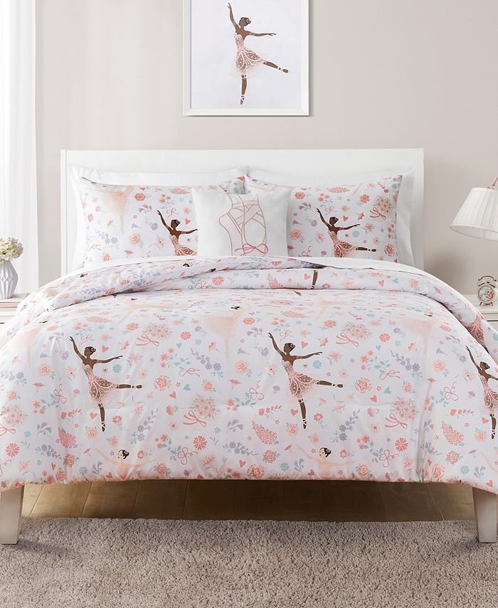 Olivia & Finn Ballerina Flowers 5 Piece Comforter Set, Full Macy's