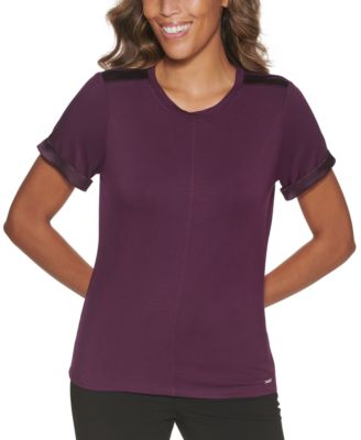 Calvin Klein - Satin Trim Short Sleeve T-Shirt