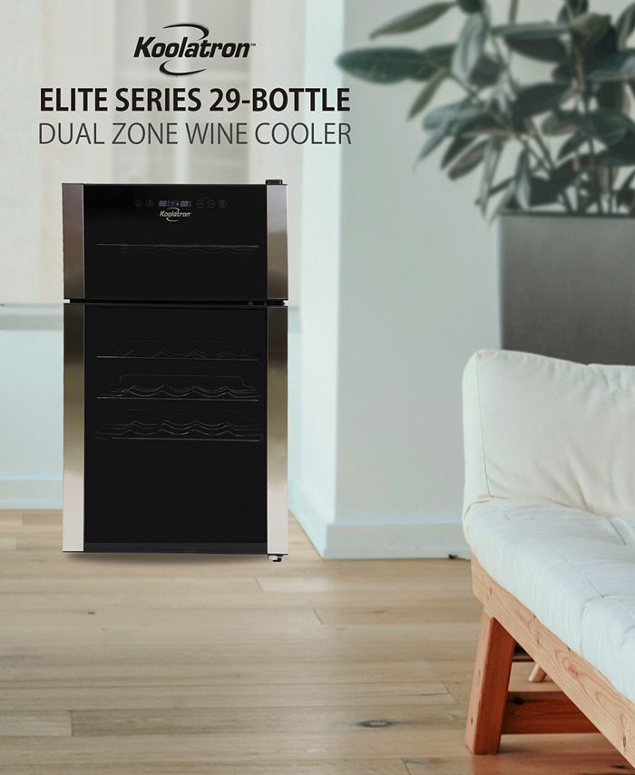 Koolatron Elite Series 29 Bottle Dual Zone Wine Cooler, 3' Cubic Macy's