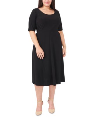 macy's black dresses plus size