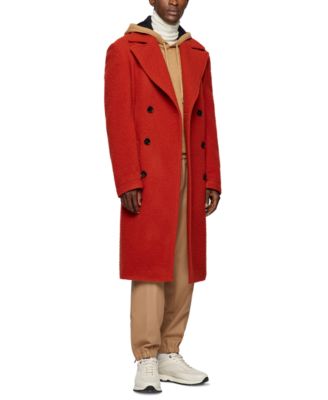 hugo boss red coat mens