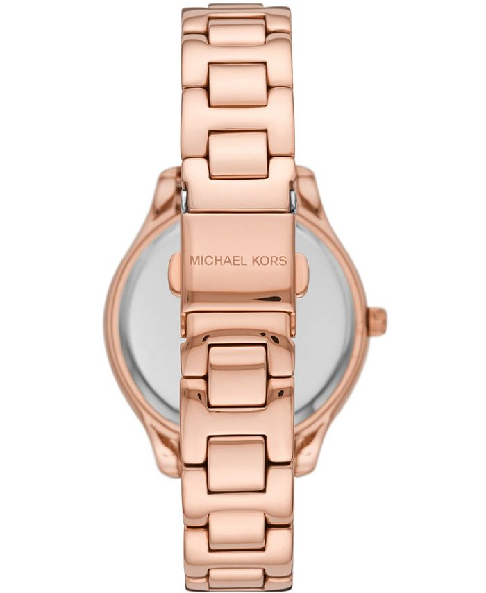 Michael Kors Womens Liliane Rose Gold Tone Stainless Steel Bracelet Watch 36mm Macys