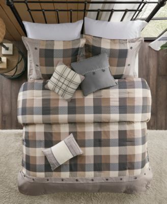 Ridge Herringbone 7-Pc. Comforter Set, Queen