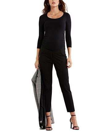 A Pea in the Pod - Maternity Straight-Leg Twill Pants