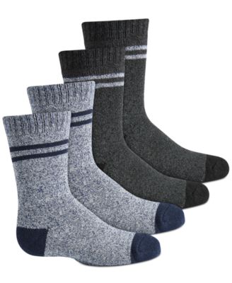 Trimfit - Big Boys 4-Pk. Retro-Stripe Thermal Socks