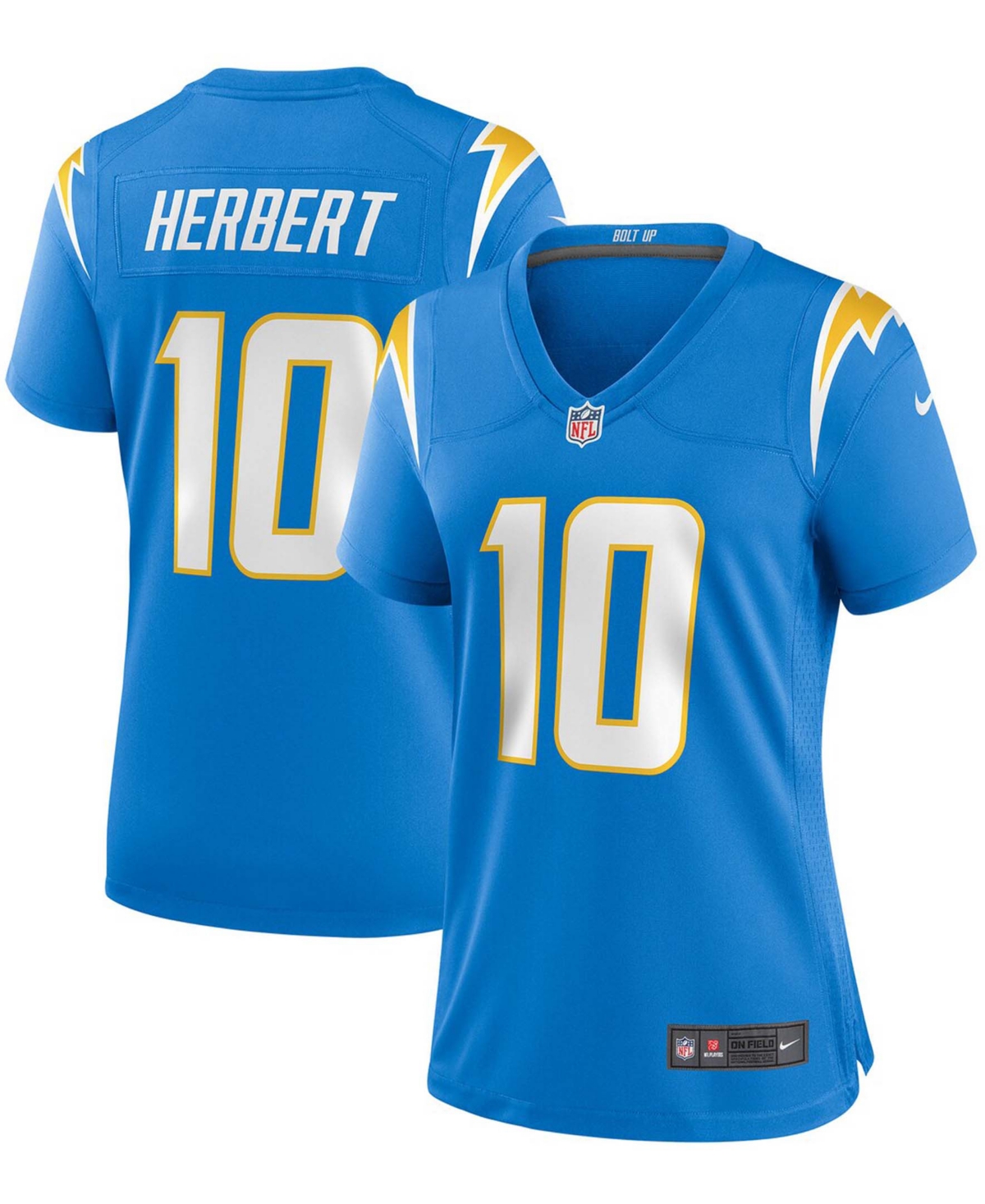 UPC 194804492571 product image for Women's Justin Herbert Powder Blue Los Angeles Chargers Game Jersey | upcitemdb.com