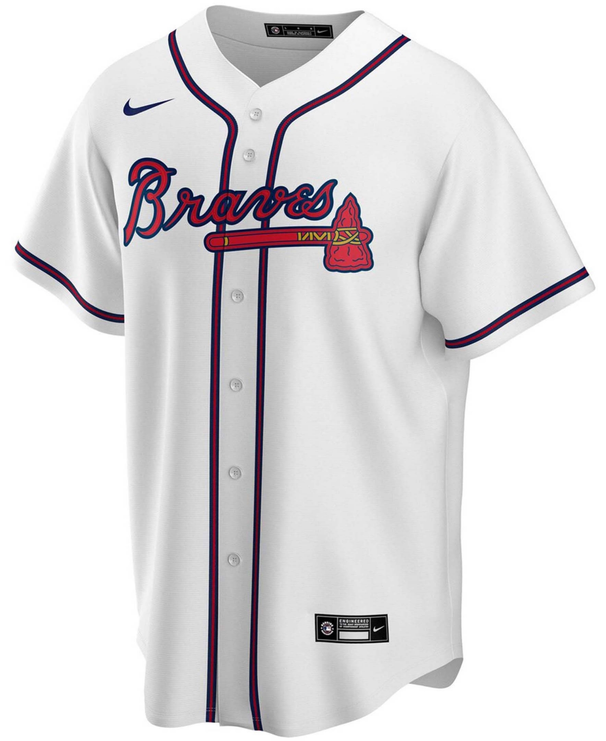 Men's Ozzie AlbiesAtlanta Braves Home Replica Player Name Jersey - White