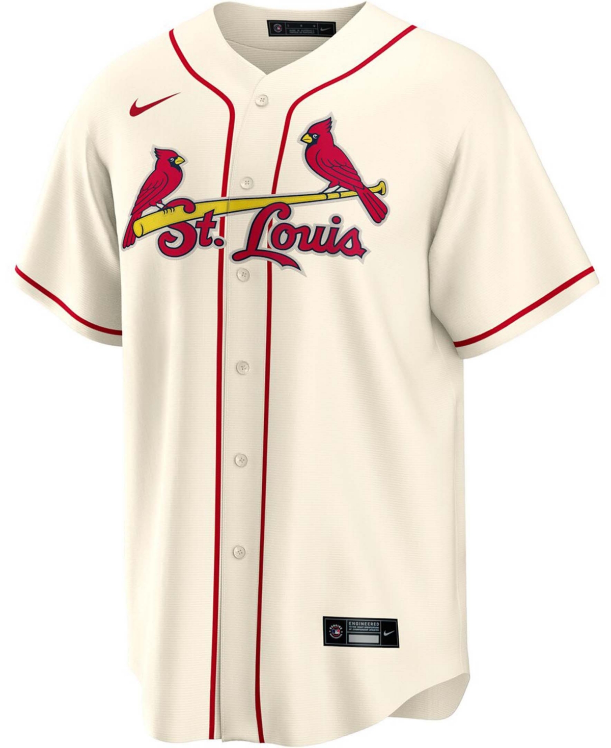 Men's Nolan ArenadoSt. Louis Cardinals Alternate Official Replica Player Jersey - Cream