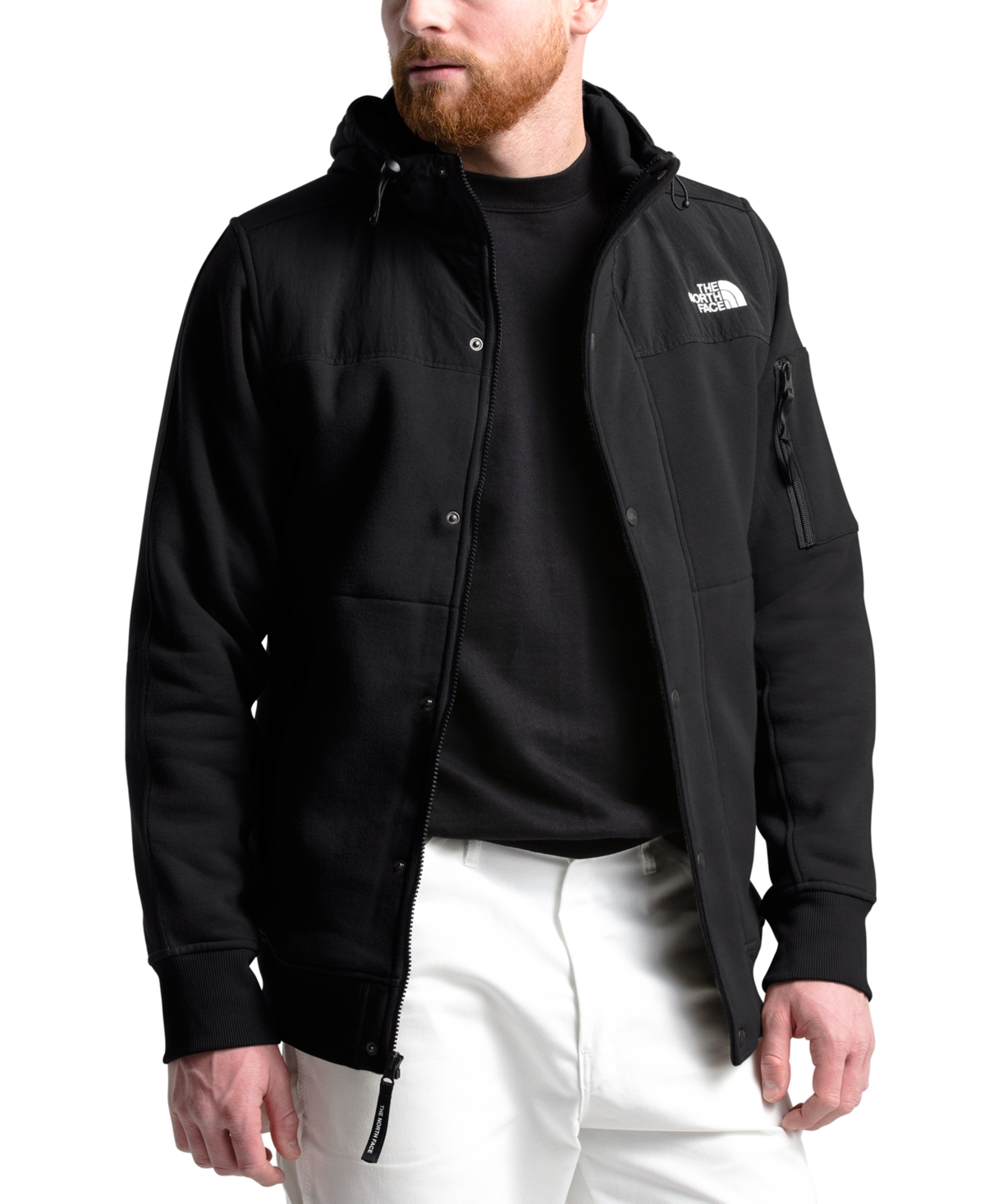 The North Face Men's Highrail Standard-fit Hooded Fleece Jacket In Tnf Black