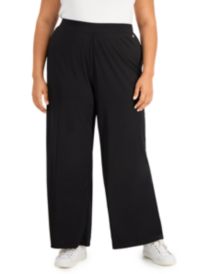 Plus Size Pull-On Wide-Leg Pants