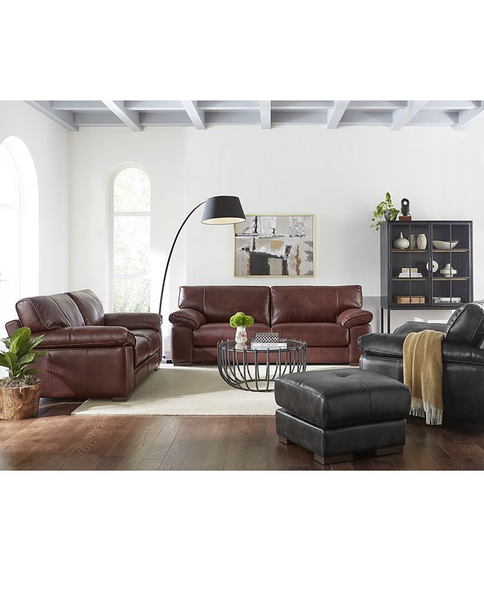 Furniture Conrady Beyond Leather Sofa, Macys Leather Sofa And Loveseat